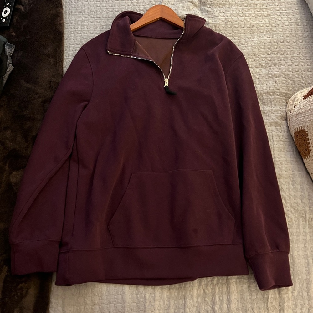 Burgundy Half-Zip Pullover